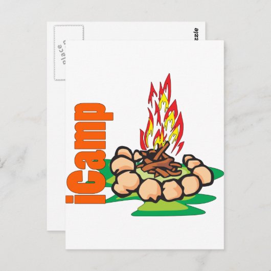 iCamp Camping Shirt Briefkaart (Voorkant / Achterkant)