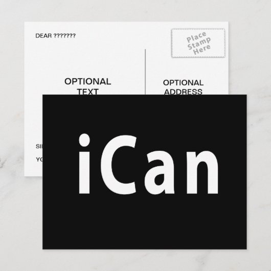 iCan -  Briefkaart (Voorkant / Achterkant)