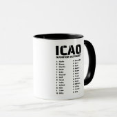 ICAO luchtvaartalfabet piloot Mok (Voorkant rechts)