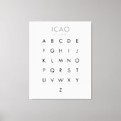 ICAO Phonetic Alphabet Chart Canvas Afdruk (Voorkant)