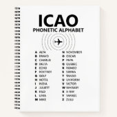 ICAO Phonetic Alphabet Pilot - Graph Notebook Notitieboek (Voorkant)