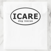 ICARE Hondenredding Ovale Sticker (Tas)