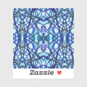 Icarus Blauwe Abstracte Alcohol Ink Kunst Sticker (Vel)
