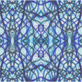 Icarus Blauwe Abstracte Alcohol Ink Kunst Sticker (Voorkant)