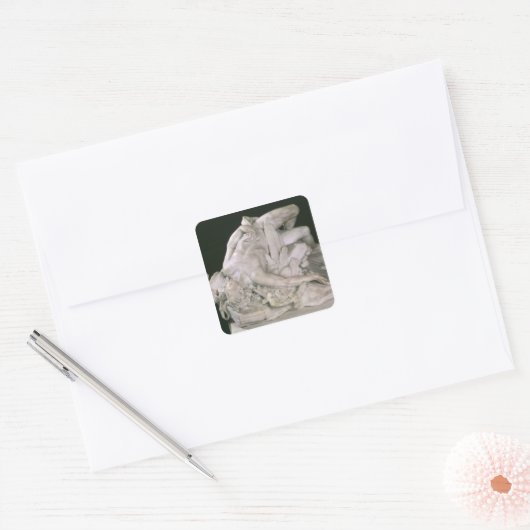 Icarus Falling, 1743 Vierkante Sticker (Envelop)