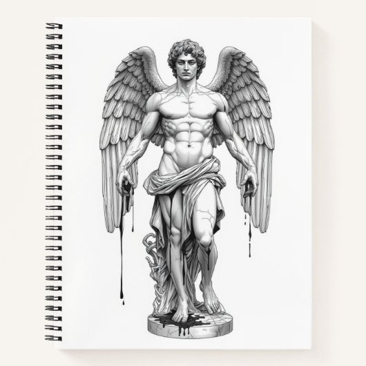 Icarus Minimalist Line Art Notebook - Greek Mythol Notitieboek (Voorkant)