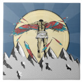 Icarus retro poster tegeltje (Voorkant)