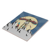 Icarus retro poster tegeltje (Zijkant)