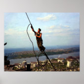 Icarus staalwerker tuigage Empire State Building 1 Poster (Voorkant)
