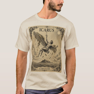 Icarus Val Vintage Griekse Mythologie Kunst T-shirt