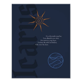 Icarus-weergave Foto Afdruk