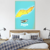 Icasia Greece reisposter. Canvas Afdruk (Insitu (Slaapkamer))