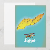 Icasia Griekenland reisposter. (Voorkant / Achterkant)