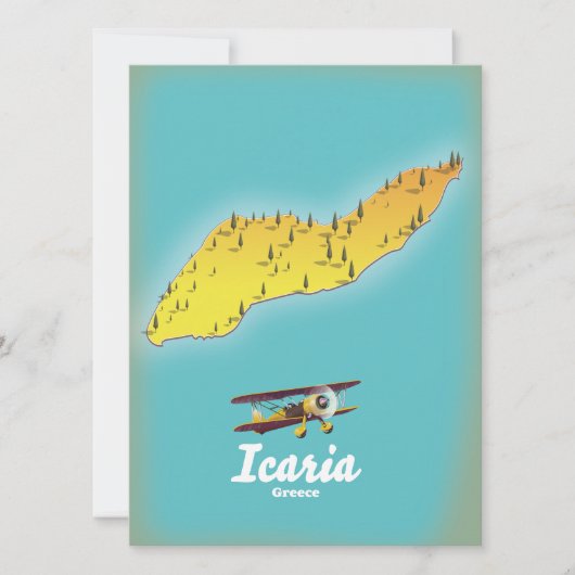 Icasia Griekenland reisposter. (Voorkant)