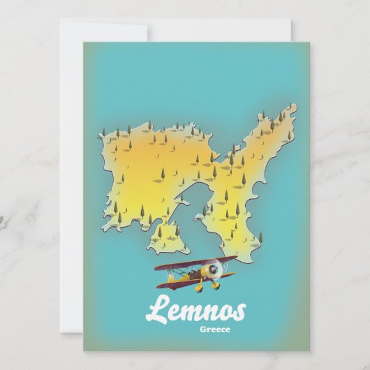 Icasia Griekenland reisposter. (Voorkant)