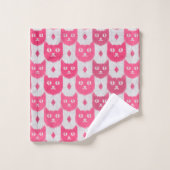 Icat ikat pink pattern bad handdoek (Wasdoekje)