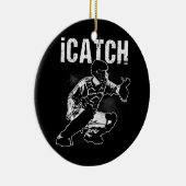 iCatch honkbalspeler Catchers Team Sport Keramisch Ornament (Rechts)