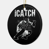 iCatch honkbalspeler Catchers Team Sport Keramisch Ornament (Links)