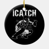 iCatch honkbalspeler Catchers Team Sport Keramisch Ornament (Achterkant)