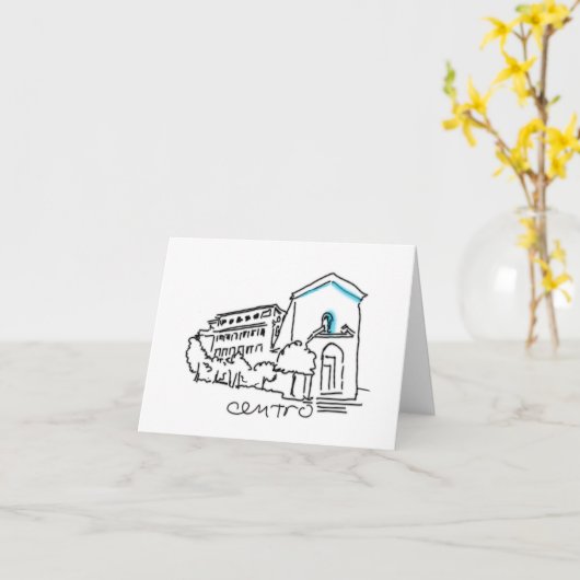 ICCS "Centro" notecard Kaart (Gele Bloem)