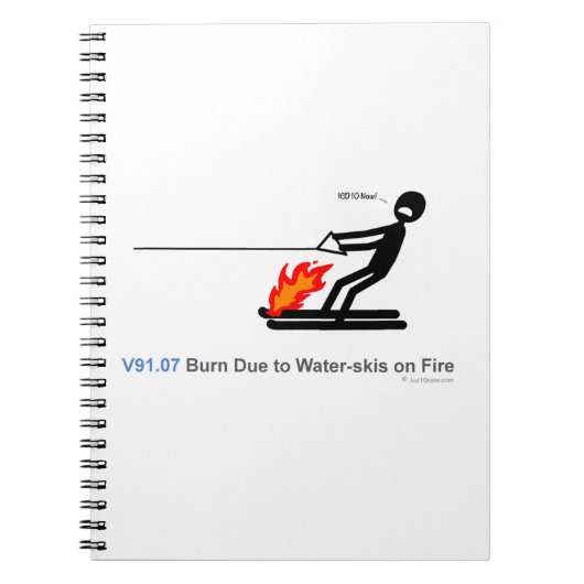 ICD-10: V91.07 Brandwond als gevolg van het in bra Notitieboek (Voorkant)