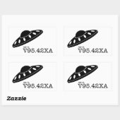 ICD-10: V9542XA - Spacecraft Crash Rechthoekige Sticker (Vel)
