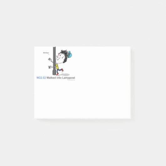 ICD-10: W22.02 Op de post Post-it® Notes (Voorkant)