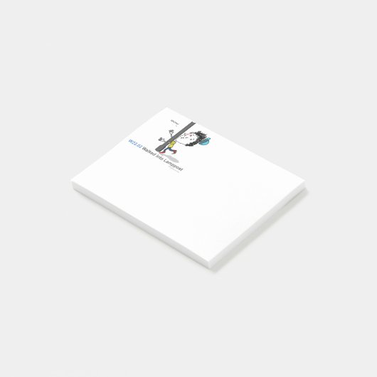 ICD-10: W22.02 Op de post Post-it® Notes (Schuin)