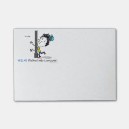 ICD-10: W22.02 Op de post Post-it® Notes