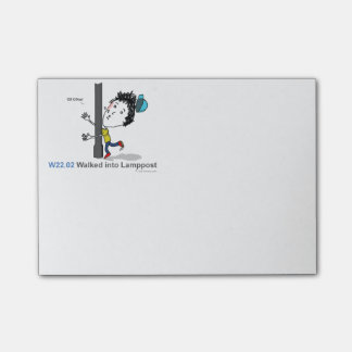 ICD-10: W22.02 Op de post Post-it® Notes