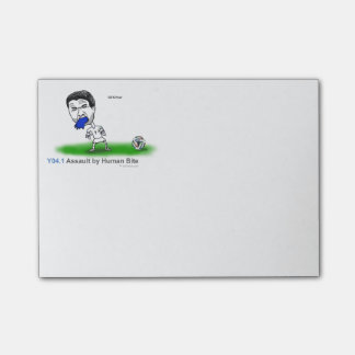 ICD-10: Y04.1 Aanslag op menselijke beet Post-it® Notes