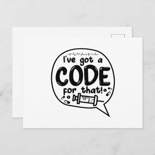 ICD-code van medische code die ik heb hiervoor een Briefkaart (Voorkant / Achterkant)