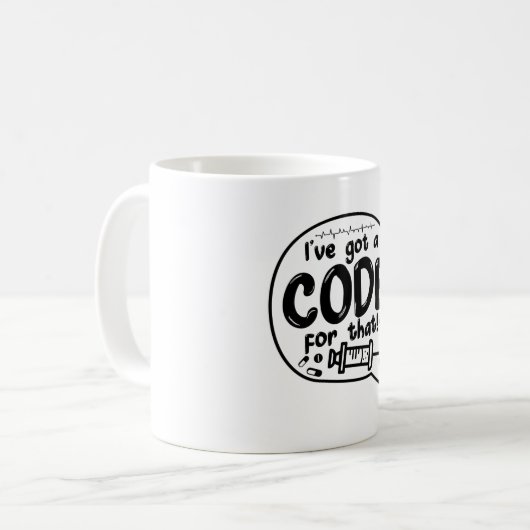 ICD-code van medische code die ik heb hiervoor een Koffiemok (Voorkant links)