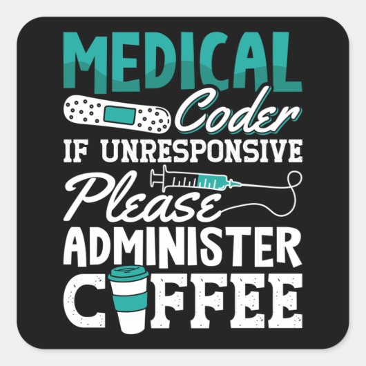 ICD-codering voor hulpfunctionarissen voor medisch Vierkante Sticker (Voorkant)