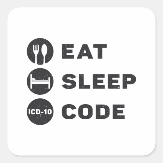 ICD-coderingsprogramma voor medische coderingssoft Vierkante Sticker (Voorkant)