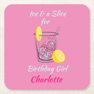 Ice & a Slice drinken mat Square Onderzetters