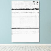'Ice Age' Black and White Abstract Art Canvas Afdruk (Insitu (Houten vloer))
