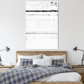 'Ice Age' Black and White Abstract Art Canvas Afdruk (Insitu (Slaapkamer))