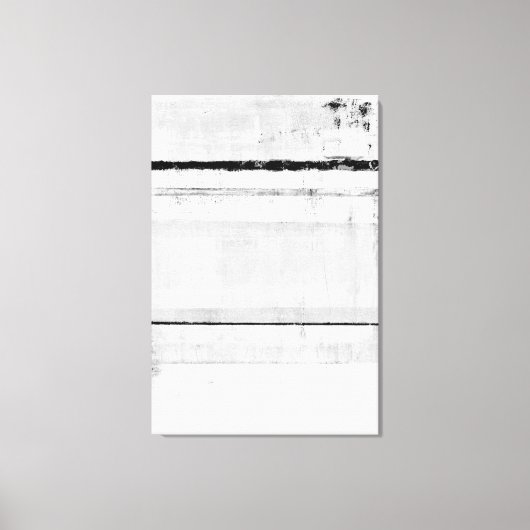 'Ice Age' Black and White Abstract Art Canvas Afdruk (Voorkant)