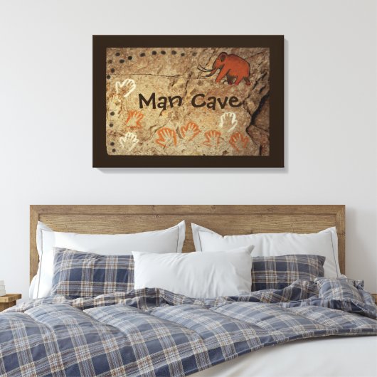 Ice Age Cave Art Canvas Afdruk (Insitu (Slaapkamer))