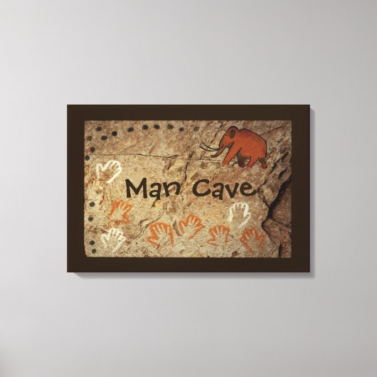 Ice Age Cave Art Canvas Afdruk (Voorkant)