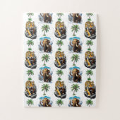 Ice Age Mammoth Sabertooth Tiger Pattern Design Legpuzzel (Verticaal)