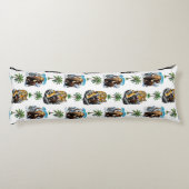 Ice Age Mammoth Sabertooth Tiger Pattern Design Lichaamskussen (Achterkant)