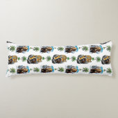 Ice Age Mammoth Sabertooth Tiger Pattern Design Lichaamskussen (Voorkant)