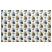 Ice Age Mammoth Sabertooth Tiger Pattern Design Stof (Fat Quarter)