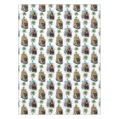 Ice Age Mammoth Sabertooth Tiger Pattern Design Tafelkleed (Voorkant)