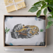 Ice Age Mammoth Sabertooth Tiger Pattern Design Tissuepapier (Geschenk)