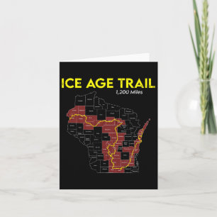 Ice Age Trail Wisconsin Lange afstand Wandelen Sce Kaart