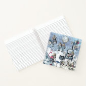 Ice Alice in Wonderland Glitter Blue Notitieboek (Binnen)