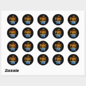 Ice and Fire Costume Halloween Family Matching Wom Ronde Sticker (Vel)